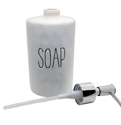 PD Home & Garden White Ceramic Farmhouse Soap Dispenser - anything4home