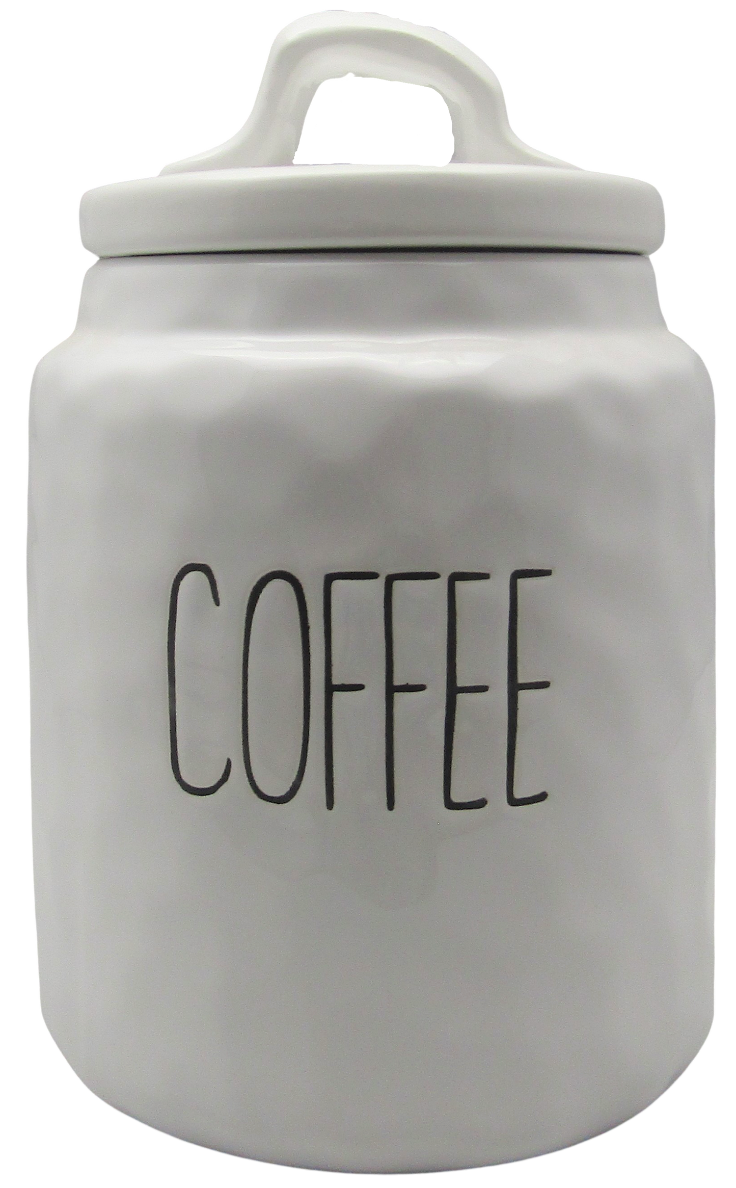 PD Home & Garden White Ceramic Rustic Retro Vintage Farmhouse Coffee Canister Keeper 64oz or 8 cups, A Jar thats Easy to Clean - anything4home
