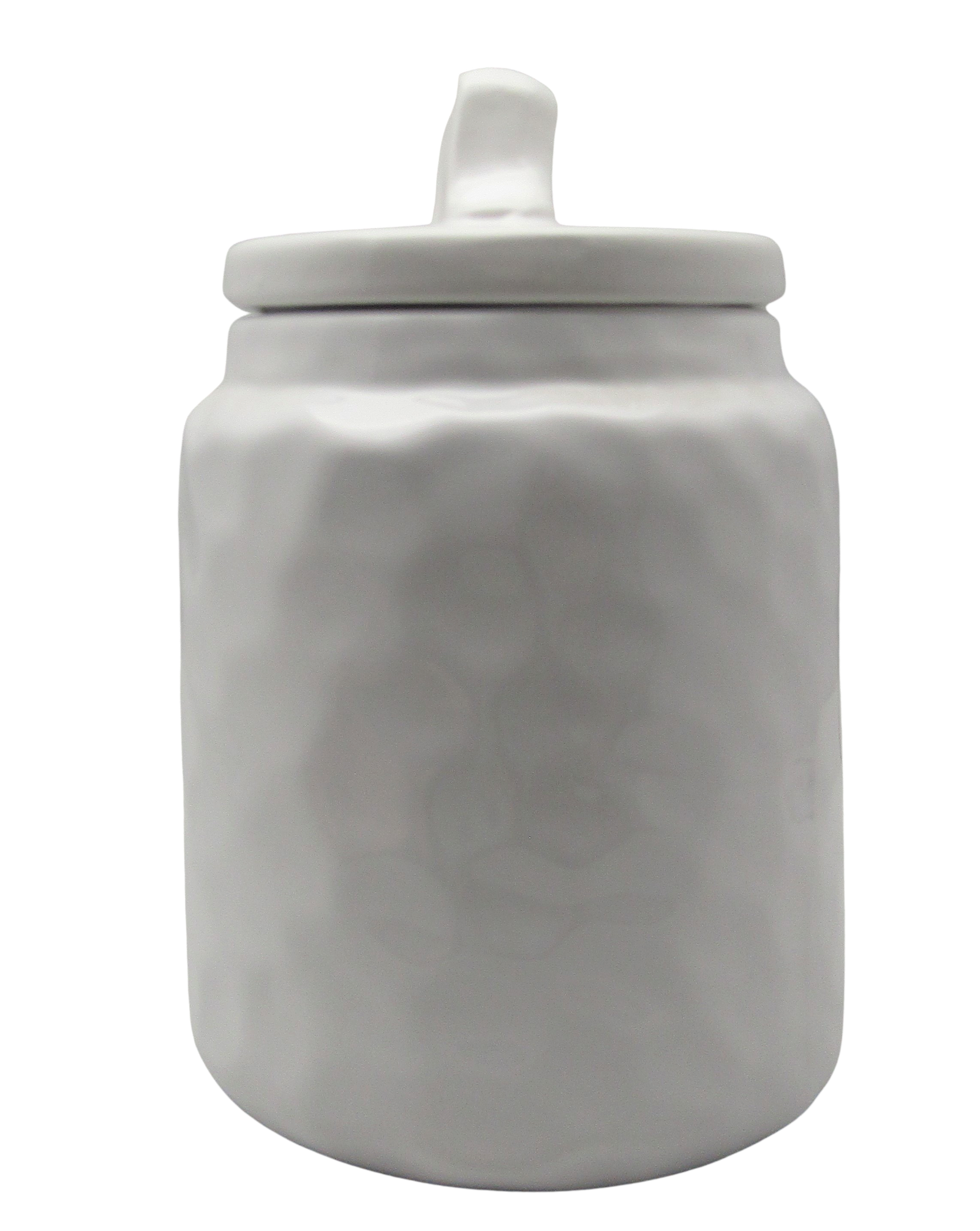 PD Home & Garden White Ceramic Rustic Retro Vintage Farmhouse Coffee Canister Keeper 64oz or 8 cups, A Jar thats Easy to Clean - anything4home