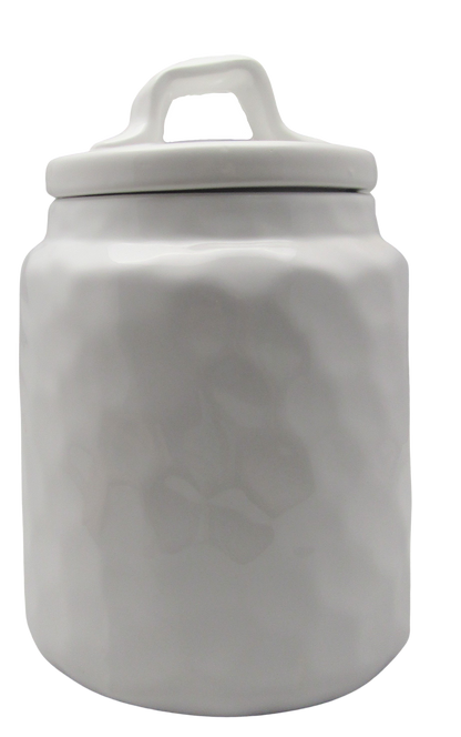 PD Home & Garden White Ceramic Rustic Retro Vintage Farmhouse Coffee Canister Keeper 64oz or 8 cups, A Jar thats Easy to Clean - anything4home