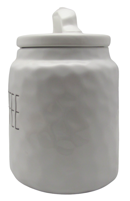 PD Home & Garden White Ceramic Rustic Retro Vintage Farmhouse Coffee Canister Keeper 64oz or 8 cups, A Jar thats Easy to Clean - anything4home
