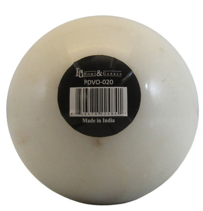 PD Home & Garden White Marble Farmhouse Sphere Rustic Garden 3 inch Diameter - anything4home