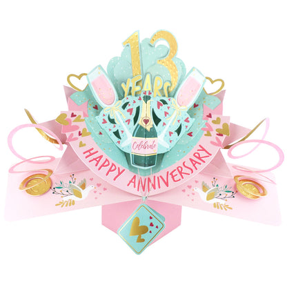 13 Years Happy 13th Anniversary Pop-Up Greeting Card