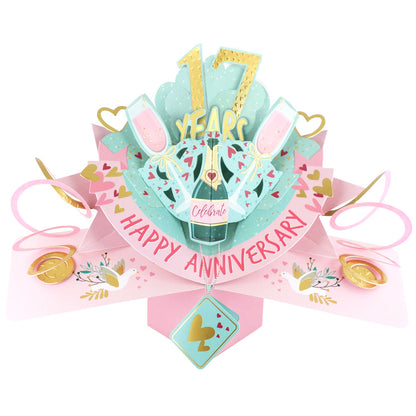 17 Years Happy 17th Anniversary Pop-Up Greeting Card
