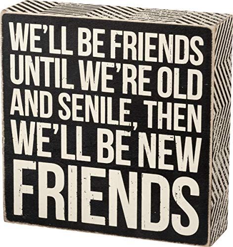 Primitives by Kathy Classic Box Sign, New Friends (30638) - anything4home