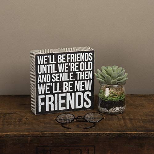 Primitives by Kathy Classic Box Sign, New Friends (30638) - anything4home