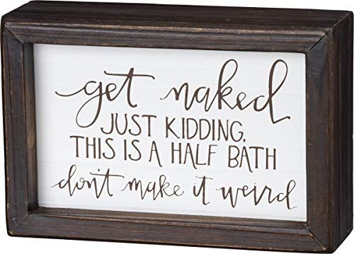 Primitives by Kathy Inset Box Sign Half Bath - anything4home