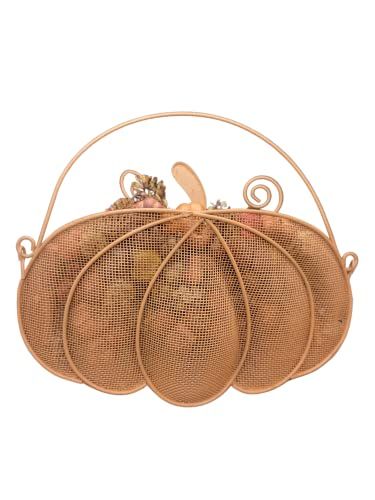 Pumpkin Spice Potpourri Pumpkin Shaped Hanging Mesh Basket - anything4home