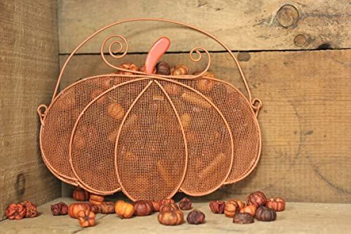 Pumpkin Spice Potpourri Pumpkin Shaped Hanging Mesh Basket - anything4home