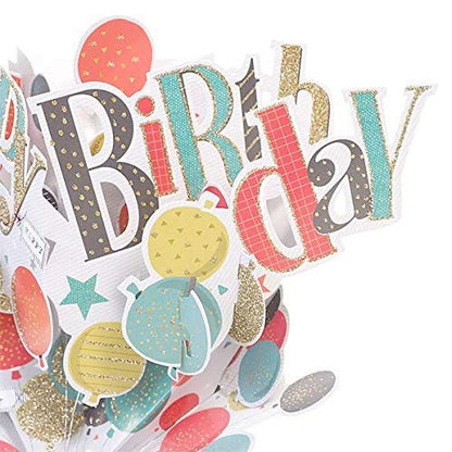 Second Nature Birthday Balloons Pop Up Greeting Card - POP169 - anything4home
