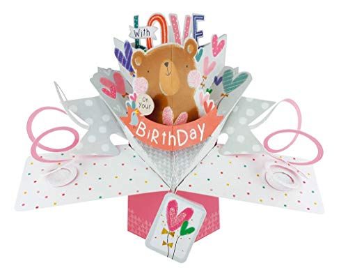 Second Nature Birthday Bear Pop Up Greeting Card - POP183 - anything4home