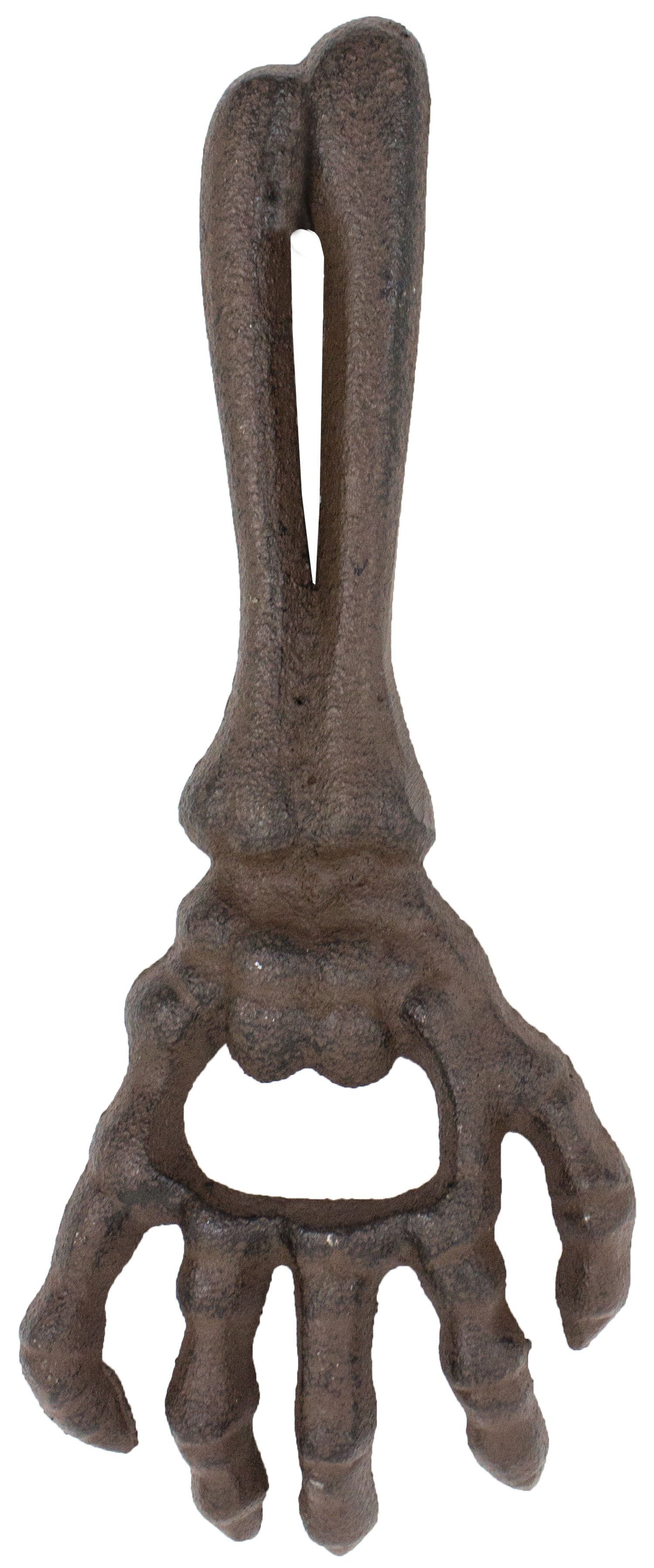 Upper Deck Cast Iron Skeleton Hand Themed Beverage Bottle Opener - anything4home