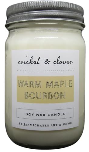 Warm Maple Bourbon Soy Pint Mason Jar Candle - anything4home