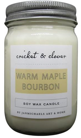 Warm Maple Bourbon Soy Pint Mason Jar Candle