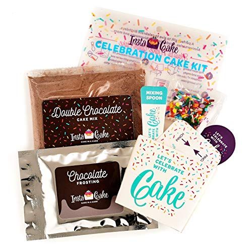 InstaCake Celebration Cake Kit for Birthdays, Party Bags, Team/Workplace Events and More Double Chocolate 1-Pack - anything4home