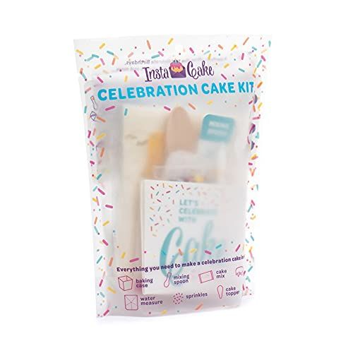 InstaCake Celebration Cake Kit for Birthdays, Party Bags, Team/Workplace Events and More Vanilla Confetti 1-Pack - anything4home