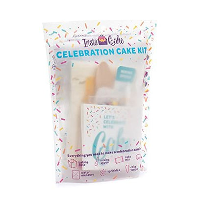 InstaCake Celebration Cake Kit for Birthdays, Party Bags, Team/Workplace Events and More Vanilla Confetti 1-Pack - anything4home