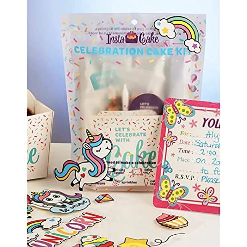 InstaCake Celebration Cake Kit for Birthdays, Party Bags, Team/Workplace Events and More Vanilla Confetti 1-Pack - anything4home