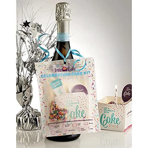 InstaCake Celebration Cake Kit for Birthdays, Party Bags, Team/Workplace Events and More Vanilla Confetti 1-Pack - anything4home
