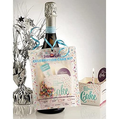 InstaCake Celebration Cake Kit for Birthdays, Party Bags, Team/Workplace Events and More Vanilla Confetti 1-Pack - anything4home