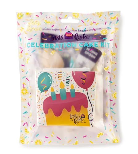 InstaCake Celebration Cake Kit for Birthdays, Party Bags, Team/Workplace Events and More Zesty Lemon 1-Pack - anything4home