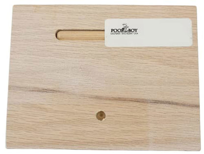 Wooden base with Poor Boy Woodworks label for it's all shits and giggles sign home decor