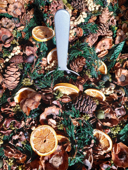 Balsam Orange Potpourri Bowl Filler with dried orange slices, pine cones, and green foliage