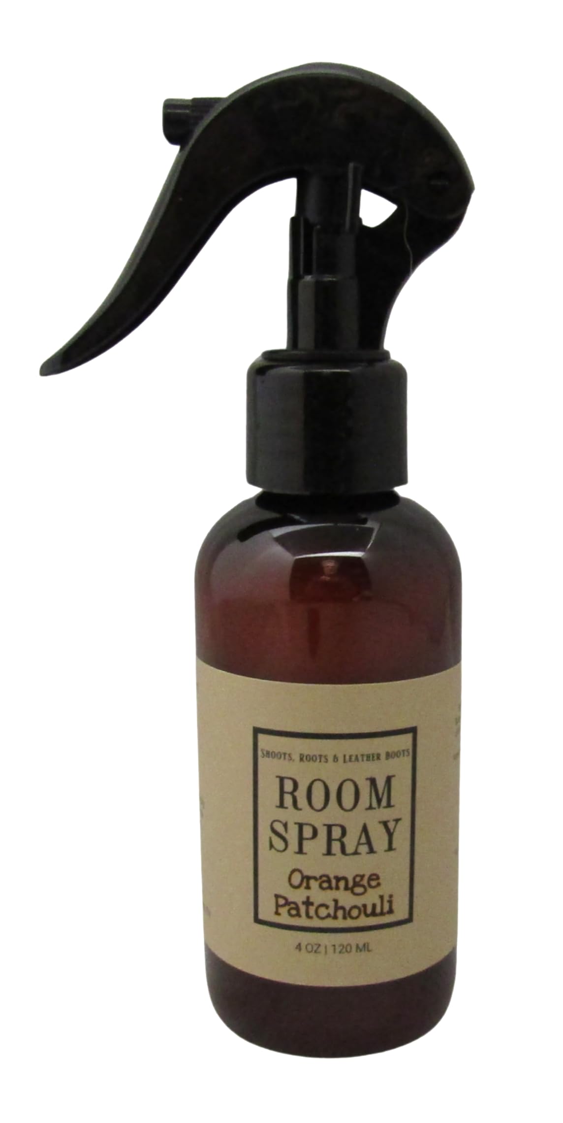 Shoots, Roots & Leather Boots Orange Patchouli Room Spray in a stylish bottle for refreshing home fragrance