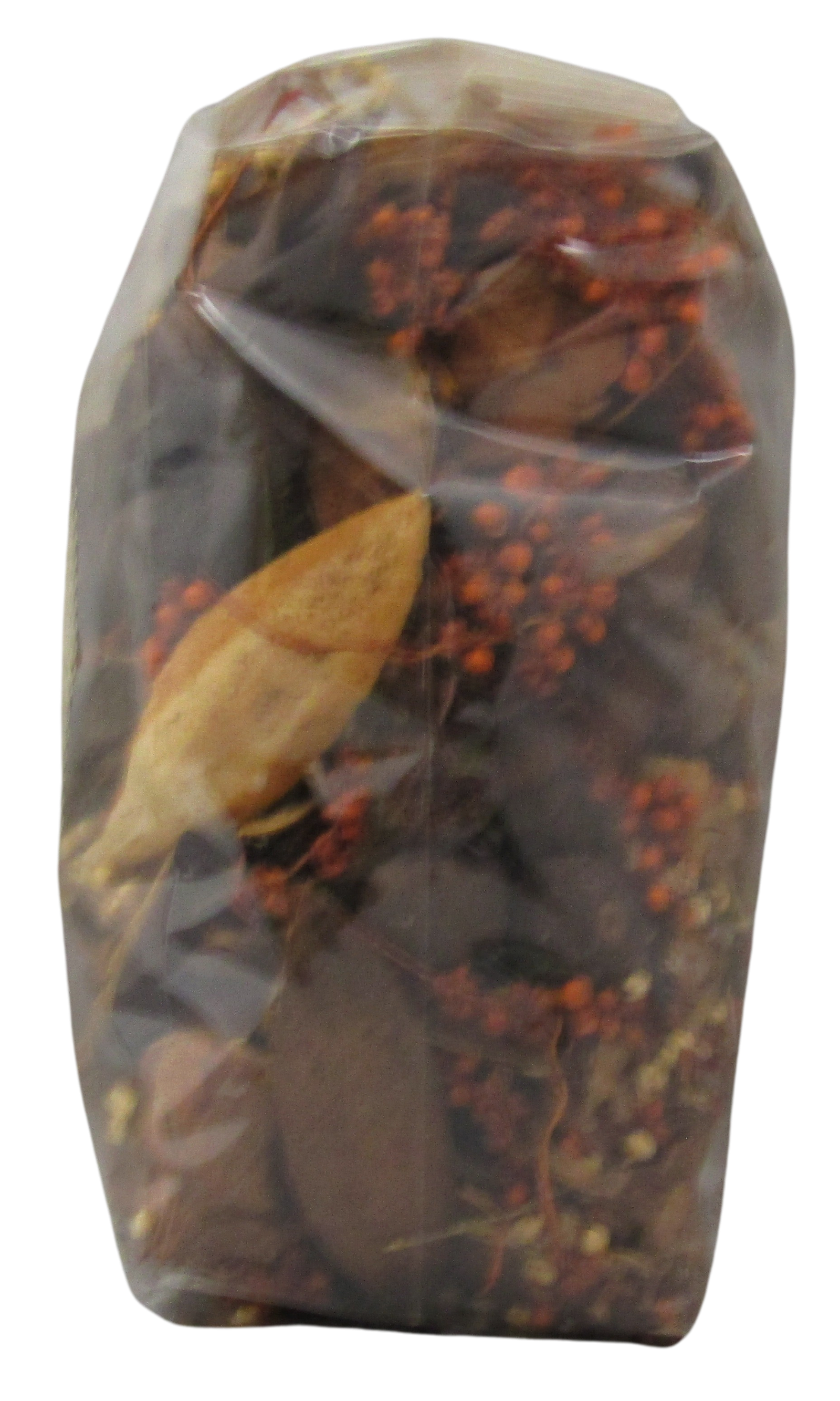 Old Candle Barn cedarwood potpourri bowl filler in clear plastic packaging with natural dried botanicals