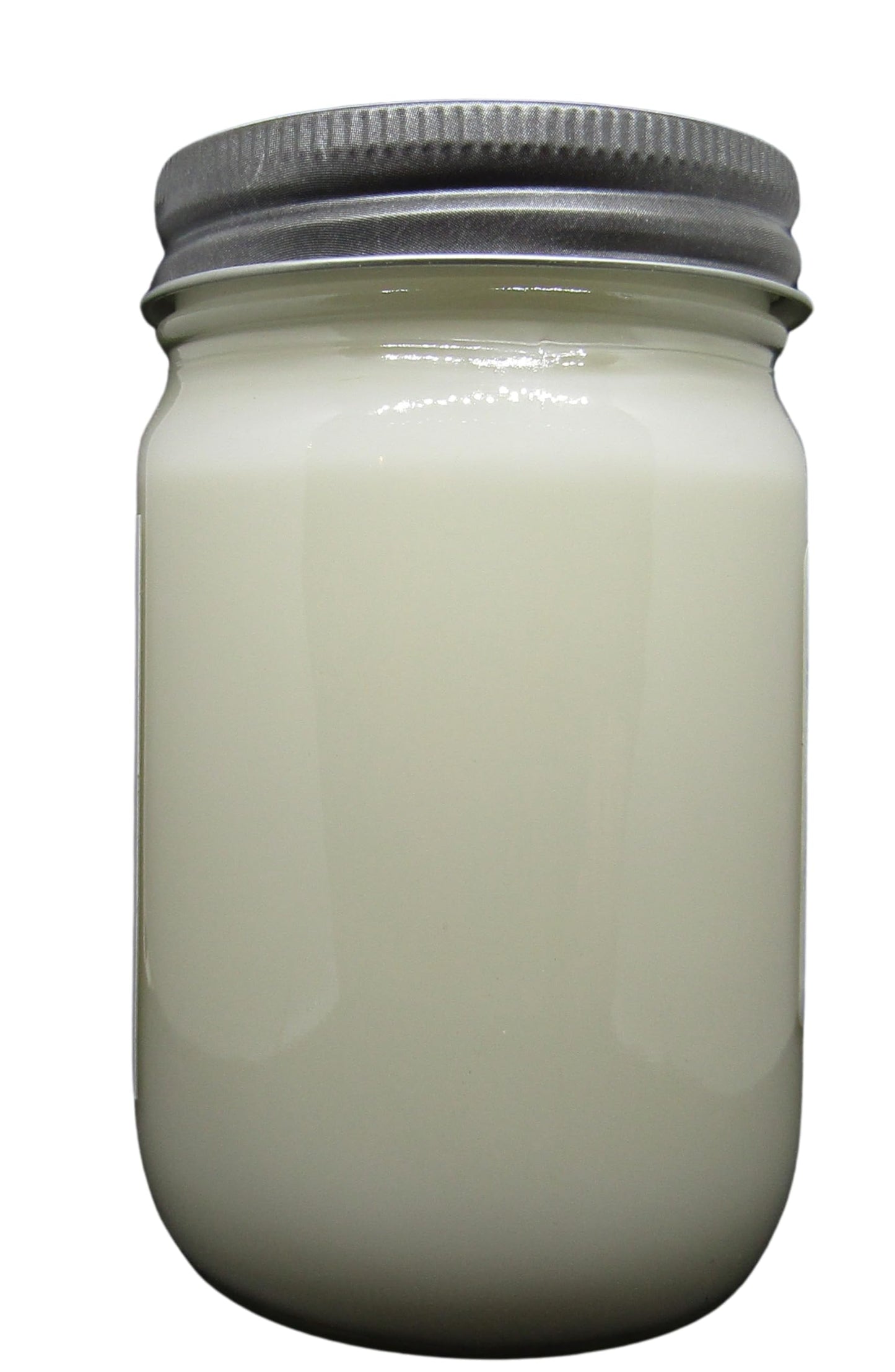 Cricket & Clover candle wax soy in a clear glass jar with a silver lid, perfect for home scenting.