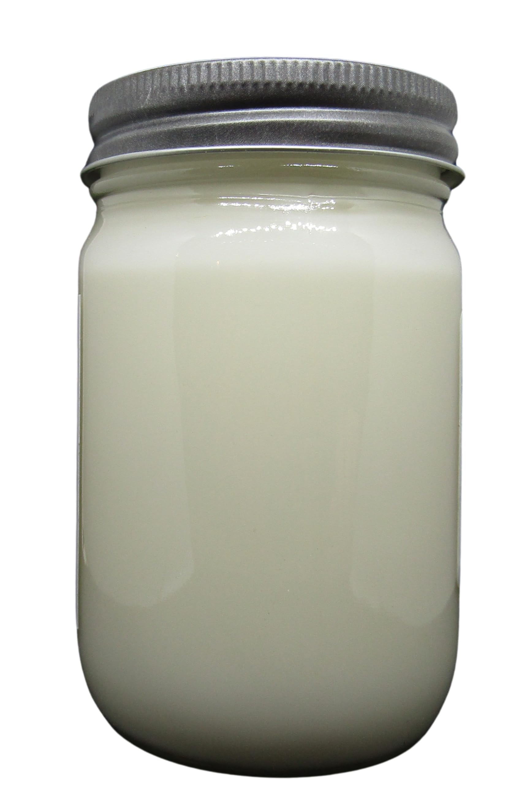 Cricket & Clover candle wax soy in a clear glass jar with a silver lid, perfect for home scenting.