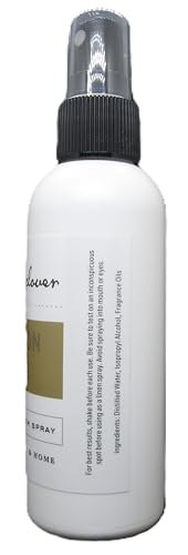 Cricket & Clover cinnamon stick room spray in white bottle with black spray top for home fragrance