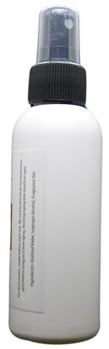 Cricket and Clover white spray bottle with black pump and clear cap fall scented potpourri room spray