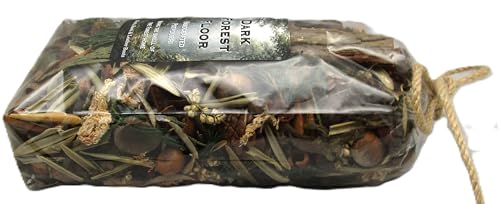 Dark forest floor potpourri in a clear package with natural elements for home fragrance