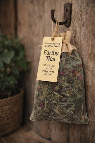 Earthly Ties natural home fragrance sachet by Shoots, Roots & Leather Boots with dried herbs and flowers