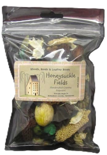 Shoots Roots Leather Boots honeysuckle potpourri bowl filler with natural dried flowers and decorative elements