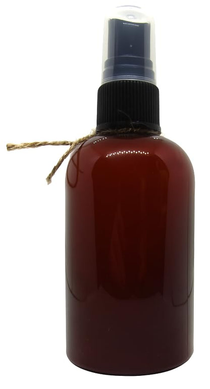 Shoots Roots & Leather Boots honeysuckle room spray in a brown spray bottle with black cap