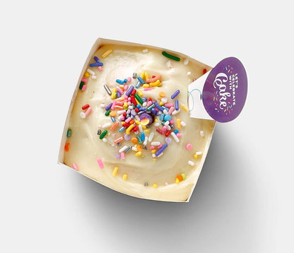 Instacake birthday card greeting card with colorful sprinkles on creamy frosting