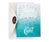 Instacake Cards birthday card with cake mix teal ombre sprinkle design Happy Birthday greeting