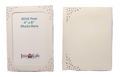 Instacake Cards personalized cake card gift with sprinkle design and photo frame for 4 by 6 inch picture