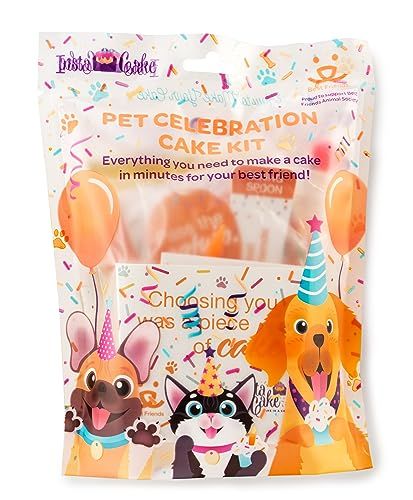 Instacake Cards pet celebration cake kit with dog and cat illustrations for making pet cakes