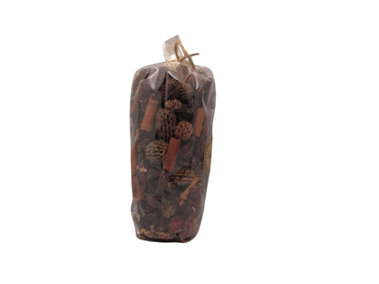 Just Browsing cinnamon stick potpourri bag with natural dried spices in sheer fabric bag