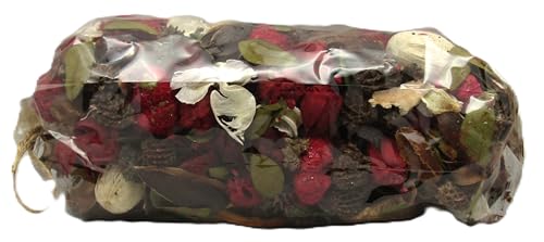 Just Browsing Holiday Home Fragrance potpourri mix with dried red and white flowers and green leaves