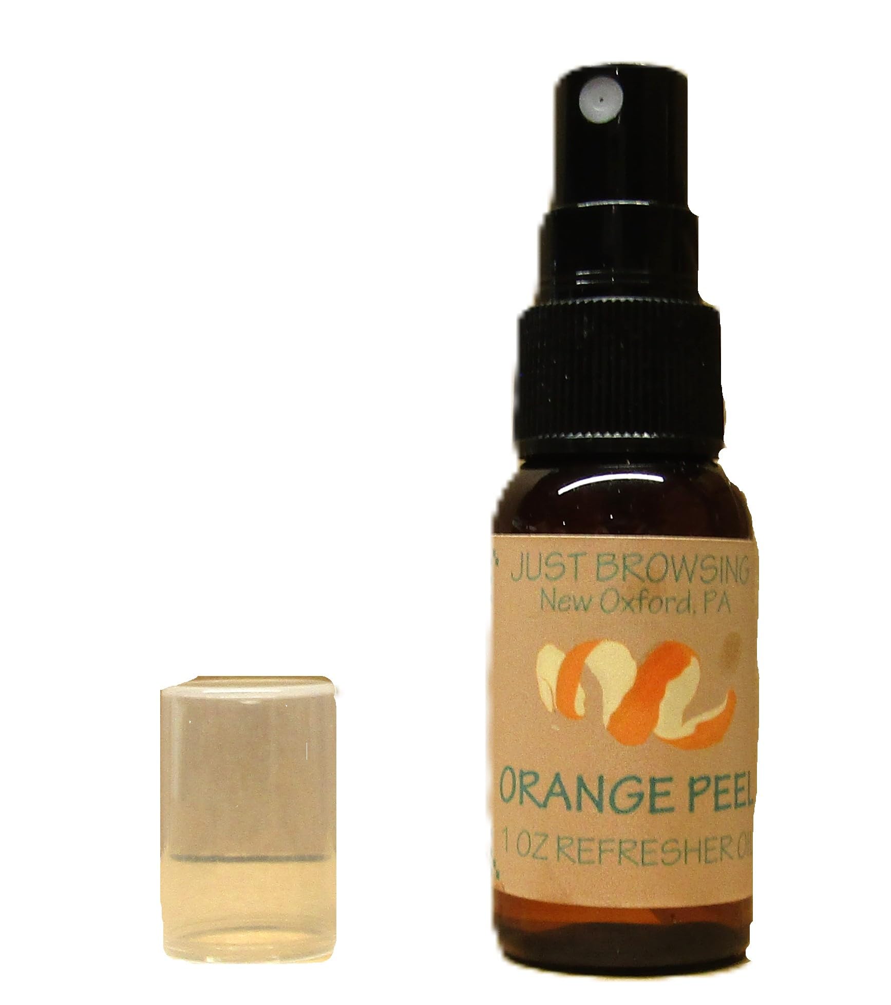 Just Browsing orange peel potpourri refresher oil in a 1 oz spray bottle for freshening up your home