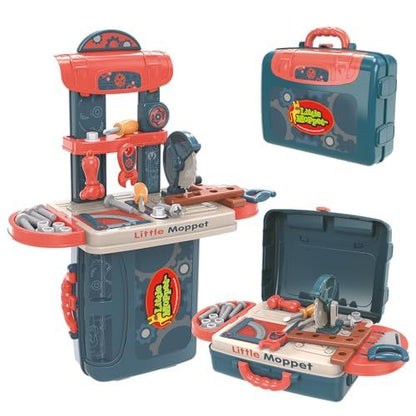 Family Games America kids carrycase play set with toy tools and compact foldable design