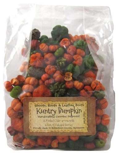 Clear bag of Shoots Roots and Leather Boots Kuntry Bumpkin pumpkin potpourri mix handmade potpourri rustic blend for autumn decor