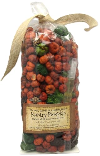 Shoots Roots & Leather Boots Kountry Pumpkin botanical bowl filler with handcrafted country potpourri