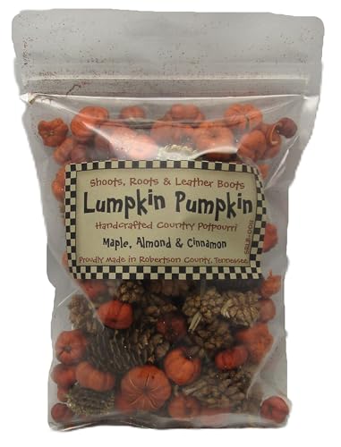 Shoots Roots Leather Boots decorative autumn bowl filler with handcrafted pumkin pumpkin potpourri in maple almond and cinnamon scent