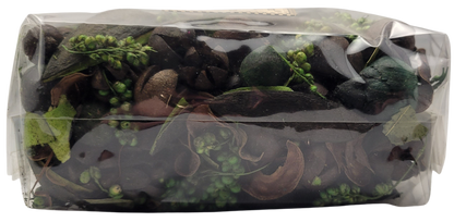 Old Candle Barn fresh pear potpourri with dried botanical elements in clear plastic packaging