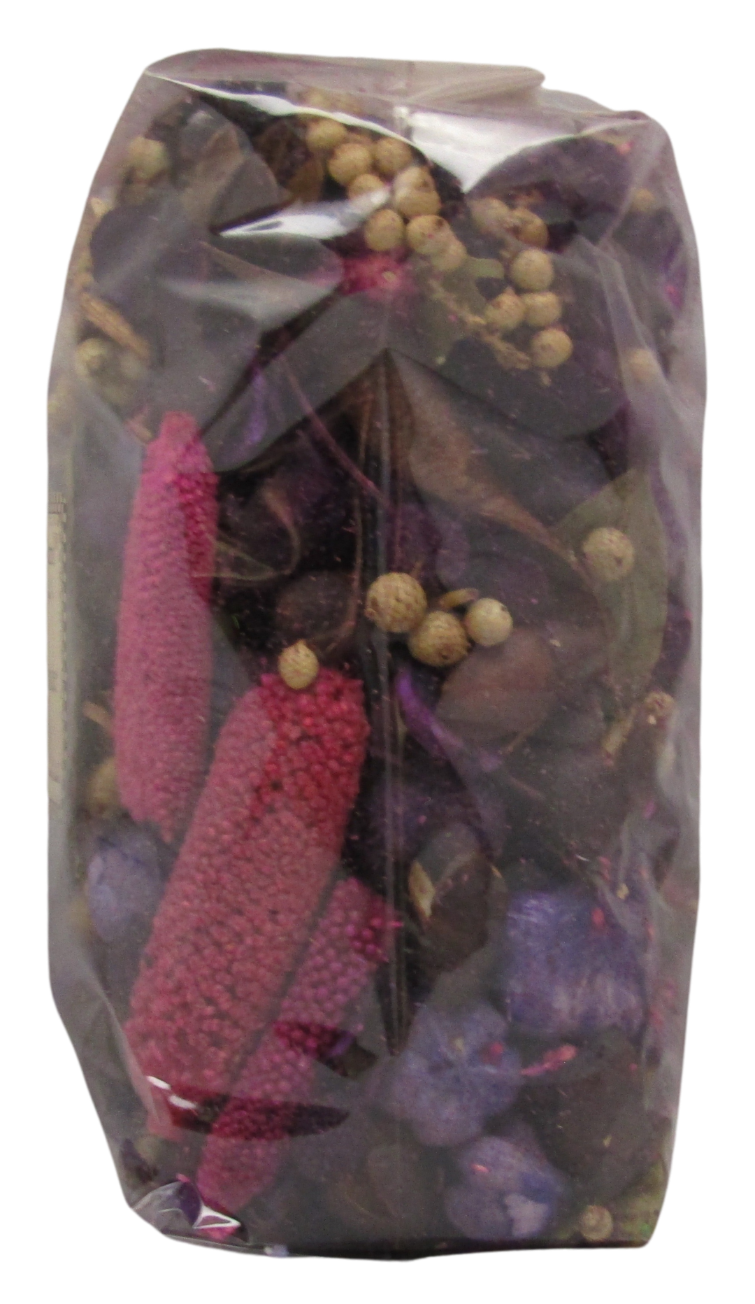 Old Candle Barn lavender potpourri for home with mixed dried flowers and spices in clear packaging